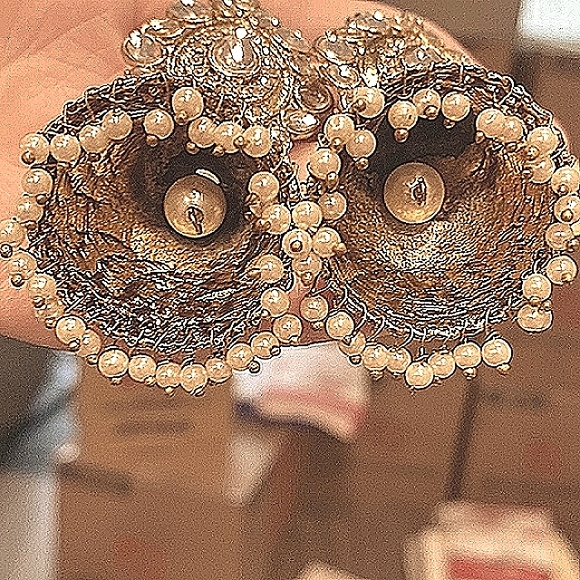 Sabhyasachi Jhumka Indian Earrings New - Picture 2 of 6